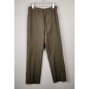 VINTAGE‎ US Army Pants Mens 31S Olive Tropical Wool Blend Dress Trousers 80s